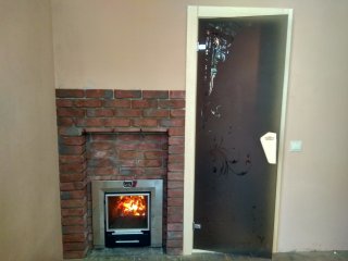 Печь Кубань Панорама 20 Л. Вставки из серой соли